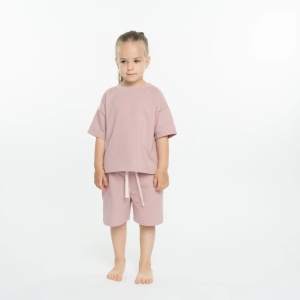 Set oversize din bumbac - roz