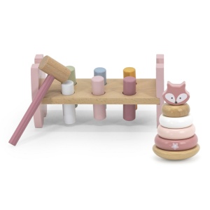 Set stivuitor si mini banc cu ciocan - Vulpe