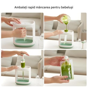 Stație pentru umplerea pungilor cu hrană pentru bebeluși + pungi reutilizabile, fără BPA - Img 2