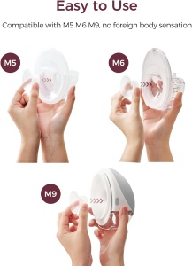 Accesorii de schimb originale pentru pompele de sân M5/M6/M9, inserții 15 mm din silicon alimentar fără BPA - Img 2