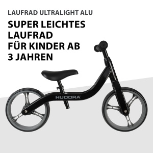 Bicicletă fără pedale HUDORA Ultralight Alu - neagră - Img 2