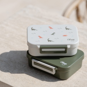 Caserolă gustări din Tritan cu 3 compartimente design Dino - Img 2