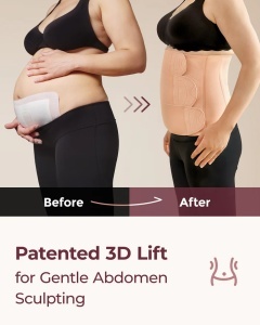 Centură postpartum, modelatoare, Momcozy Ergowrap™ suport 3D pentru abdomen și spate, ideală după naștere naturală sau cezariană, Petite - Negru - Img 6