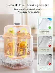 EaseClean Pro 4-în-1 – spălare, sterilizare, uscare și păstrare - Img 3