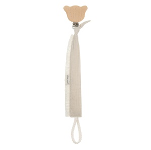 Lanț cu clips pentru suzetă Boho – Sand
