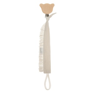 Lanț cu clips pentru suzetă Vintage - Sand