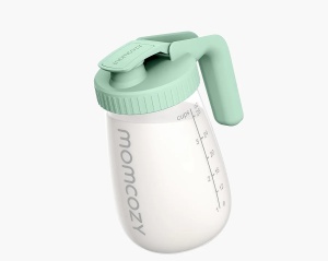 Recipient din sticlă pentru stocare lapte matern sau pregătirea formulei- Verde Momcozy