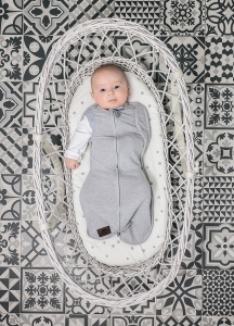 Săculeț Swaddle pentru infașat, din bumbac + căciulița – Second step Eucalipt - Img 2