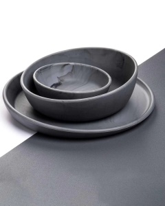 Set cadou pentru masă - Marble Granite Gray