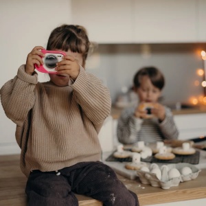 Cameră foto-video digitală pentru copii KIDYCAM - Pink - Img 3