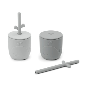Cană cu pai Peekaboo - Set de 2 - Wally