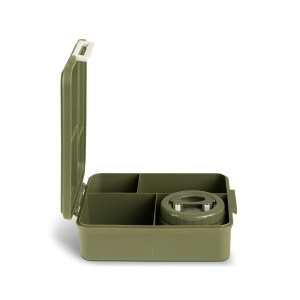 Caserolă gustări din Tritan cu 3 compartimente, verde - Img 5