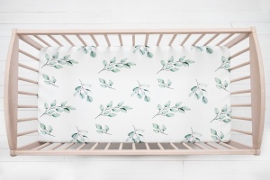 Cearșaf cu elastic pentru pătuț 120 × 60 cm – Eucalipt - Img 2