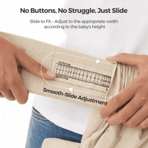 Marsupiu ergonomic pentru nou-născuți WeeSnug, 0–6 luni - 3- 11 kg Bej - Img 4