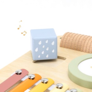 Măsuță muzicală Montessori cu 7 instrumente din lemn - Img 4