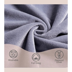 Pernă pentru gravide în formă U Velvet – Dark Grey - Img 5