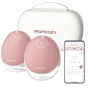 Pompă de sân M9 MOBILE FLOW portabilă, dublă- – Roșu
