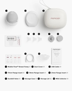 Pompă de sân portabilă SINGLE- MOMCOZY MOBILE FLOW M9 – Gri - Img 5