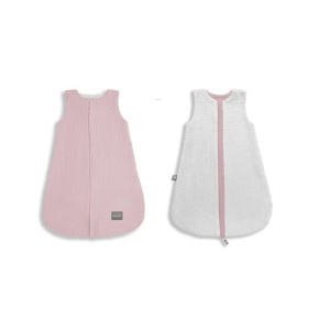 Sac de dormit din muselină, reversibil, 1 TOG S 0 - 4 luni - Rose