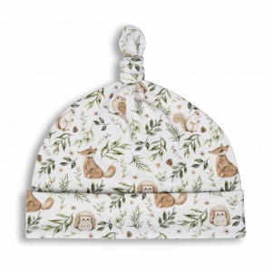 Săculeț Swaddle pentru infășat nou născut din bumbac + căciulița – First Step Forest Ivory - Img 2