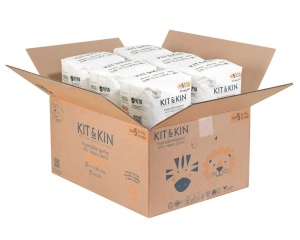 Scutece Hipoalergenice Eco Kit&Kin Chilotel Junior, Marimea 5, 12-17 kg, 120 buc