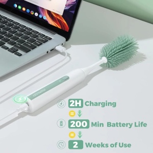 Set 7 în 1 perie electrică pentru curățarea biberoanelor cu suport de uscare - Img 3