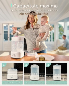 Sterilizator 5-în-1 cu uscător rapid pentru biberoane, tetine și accesorii pompe de sân - Img 5
