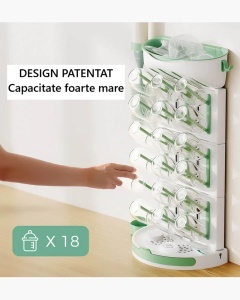 Suport vertical premium pentru uscarea a până la 18 biberoane și accesorii de alăptare - Img 4