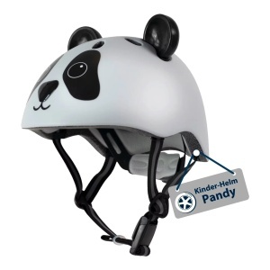 Cască protectie pentru copii - Hudora Panda, crem/negru, mărimea 48-52