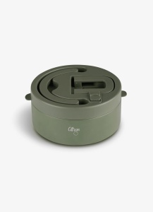 Caserolă termoizolantă cu 2 compartimente, verde, 400ml - Img 4
