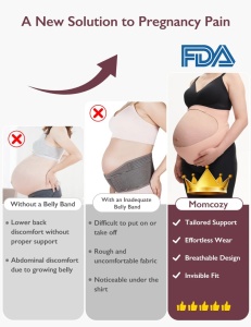 Centură pentru susținerea greutății abdominale pentru gravide -BumpEase – Ergonest Maternity Belly Band - Img 5