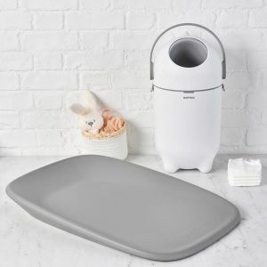Coș anti-miros pentru scutece Dropy - Alb, 27 cm - Img 3