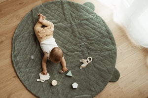 Covor pentru joaca cu urechi 120 cm – Catifea Royal Baby Sand - Img 4