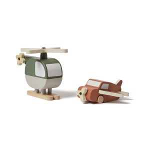 Jucării lemn - elicopter și avion