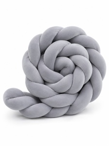 Protecție laterală impletită pentru pătuț Velvet - Gray 300 cm