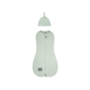 Săculeț Swaddle pentru infășat nou născut din bumbac + căciulița 0.2 TOG – First Step Mentă