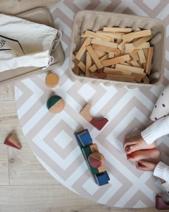 Splat Mat Modern Blocks Desert Sand - Img 2