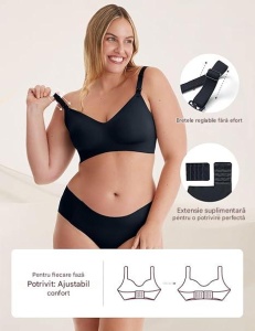 Sutien pentru alăptare omni, ultra moale -SMOOTH YN21 - Negru - Img 3