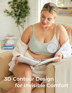 Tampoane pentru sân din bambus, ultra-absorbante, anti-scurgeri, 3D, 80 buc - Img 4