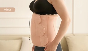 Centură postpartum Momcozy Ergowrap™ – Suport 3D pentru abdomen și spate, ideală după naștere naturală sau cezariană