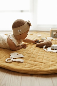 Covor pentru joaca cu urechi 120 cm – Catifea Royal Baby Sand - Img 5