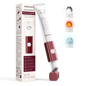 Cremă pentru mameloane Momcozy ComfortNip™ cu aplicator răcoritor, încălzitor și cu vibrații