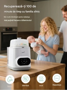 EaseClean Pro 4-în-1 – spălare, sterilizare, uscare și păstrare - Img 4
