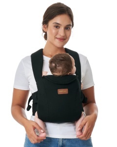 Marsupiu ergonomic pentru nou-născuți WeeSnug, 0–6 luni - 3-11 kg Negru