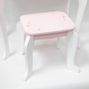 Masuță de toaletă din lemn cu 8 accesorii design prințesă - Img 4