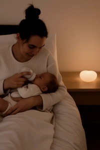 Nursery Lamp Ruby Dusty Pink - Lampă de veghe pentru momentele de alăptare pe timp de noapte - Img 2