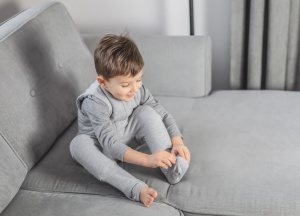 Sac de dormit cu picioare, reversibil 2,5 TOG – 1-2 ani Roz/Gri - Img 5