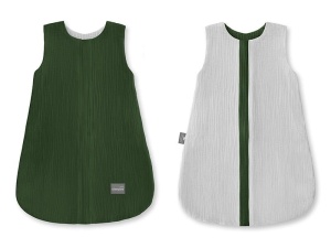 Sac de dormit din muselină, reversibil, 1 TOG S 0-4 luni - Green