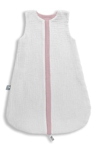 Sac de dormit din muselină, reversibil, 1 TOG S 0 - 4 luni - Rose - Img 3