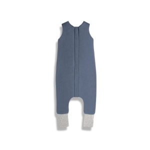 Sac de dormit muselină/bumbac cu 2 fețe cu picioare 1 TOG – 3-4 ani Petrol